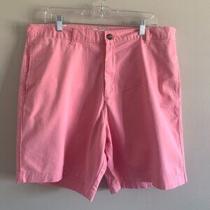 Men’s Pink Chino Shorts Flat Front Stretch Preppy Summer Golf Casual Size 38